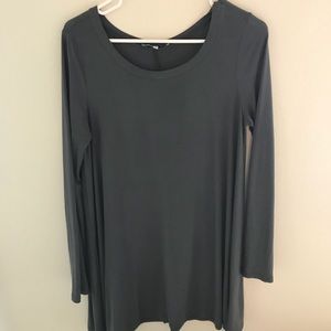 NWOT Gray long tunic T-shirt dress